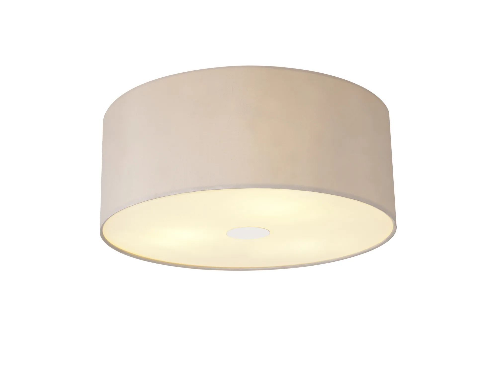 Baymont 50cm, Flush 3 Light Polished Chrome, Nude Beige/Moonlight, Frosted Diffuser